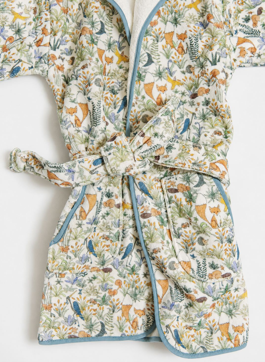 Organic Children's Bathrobe - Foxy Forest