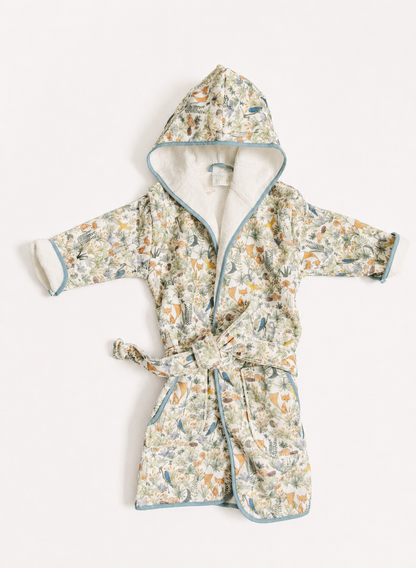 Organic Children's Bathrobe - Foxy Forest