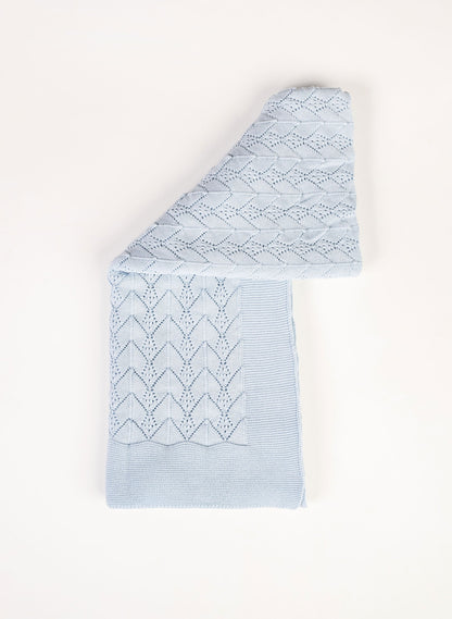 Wonder Organic Cotton Baby Blanket - Light Blue