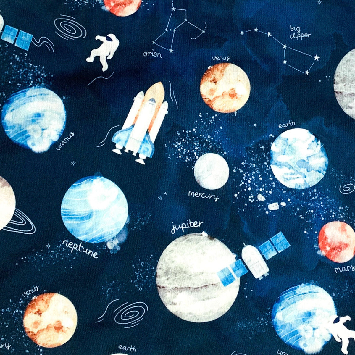 Outer Space Splash Mat - A Waterproof Catch-All for Highchair Spills and More!