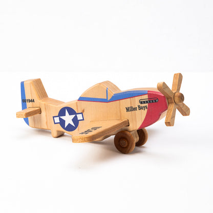 WWII Classic P-51 Mustang Wooden Toy Airplane Trio | Nominated for 2026 Astra Play Award | Made in the USA 🇺🇸