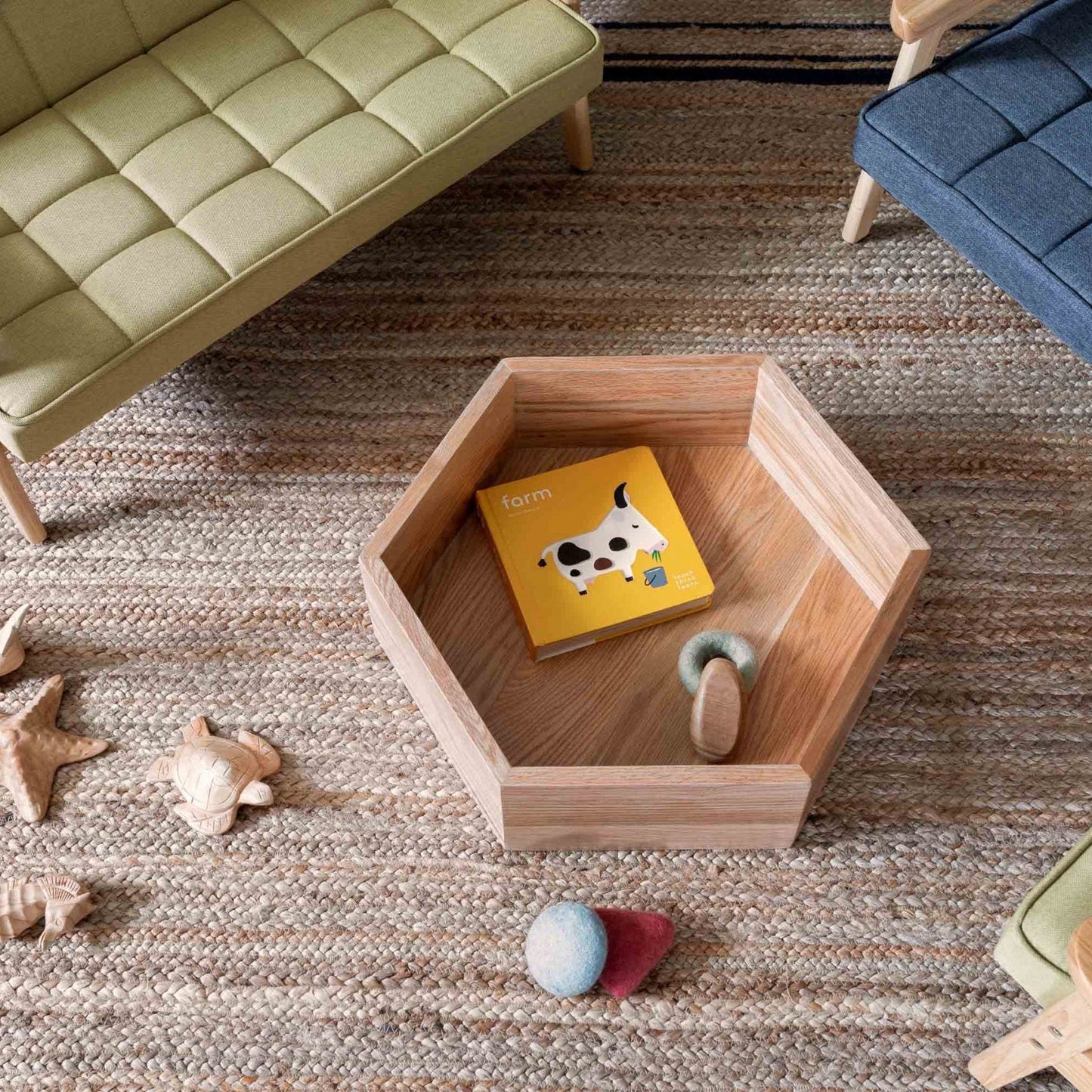 Hexagon Nesting Tables (Set of 3) | Solid European Oak