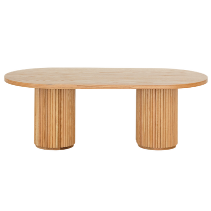 Fluted Oval Kids Table – Solid European Oak Activity Table