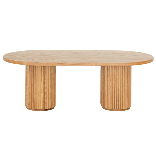 Fluted Oval Kids Table – Solid European Oak Activity Table