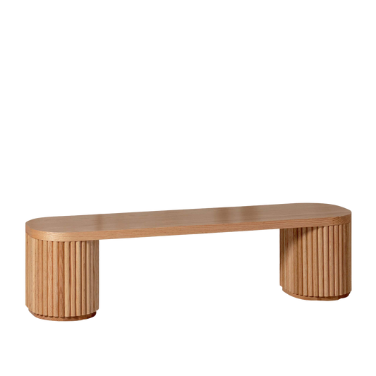 Fluted Bench – Solid European Oak
