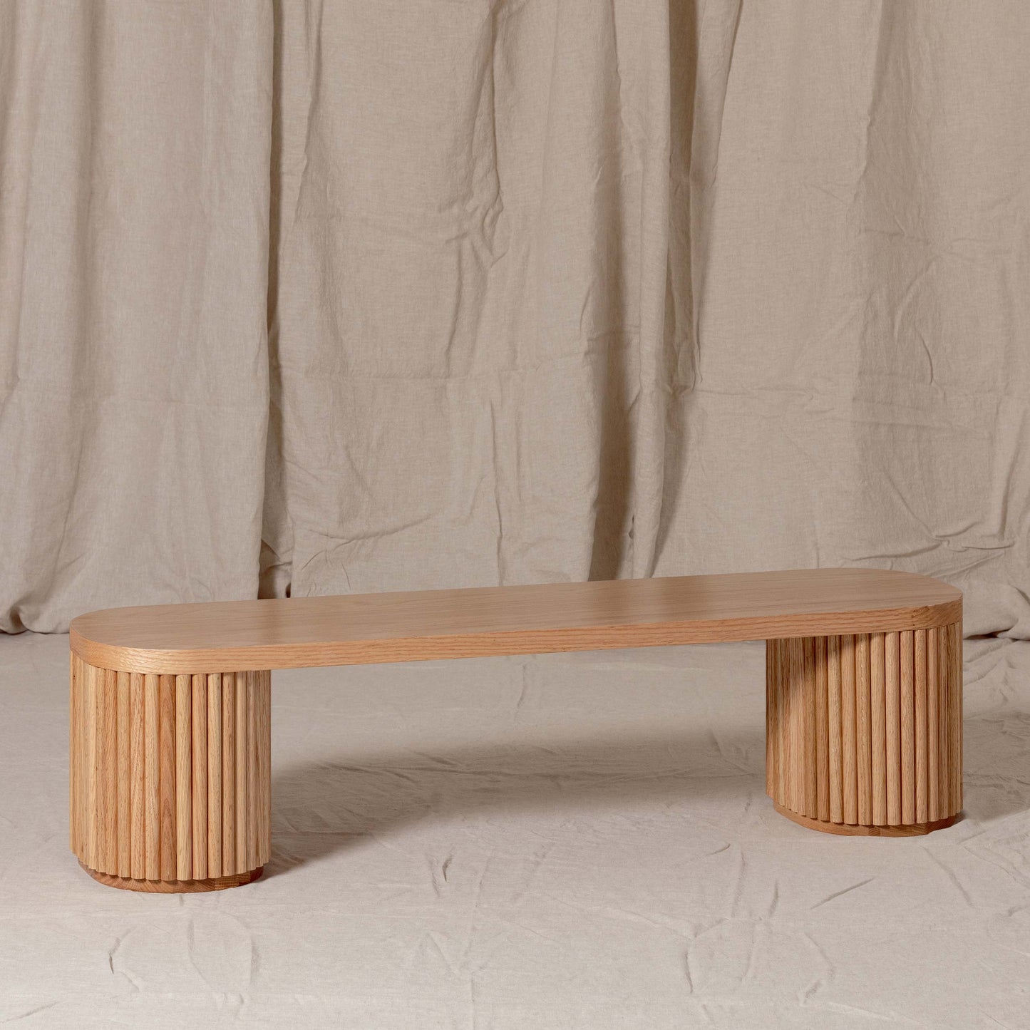 Fluted Bench – Solid European Oak