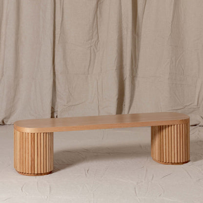 Fluted Bench – Solid European Oak