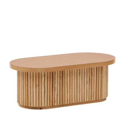 Mini Fluted Coffee Table – European Oak Kids Playroom Table