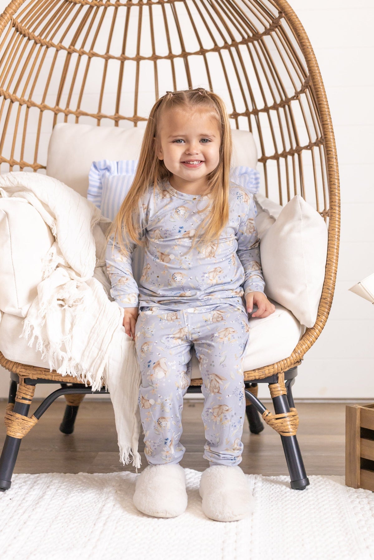 Bunny Blossoms 2pc Bamboo Pajamas