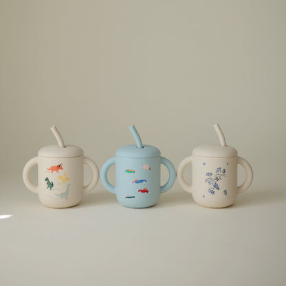Silicone Training Cup + Straw