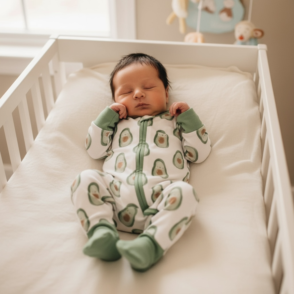 Avocado Bamboo Zipper Romper