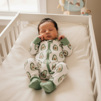 Avocado Bamboo Zipper Romper