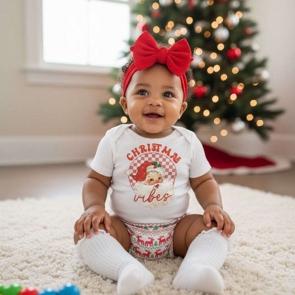 Christmas Vibes Baby Bummies Set