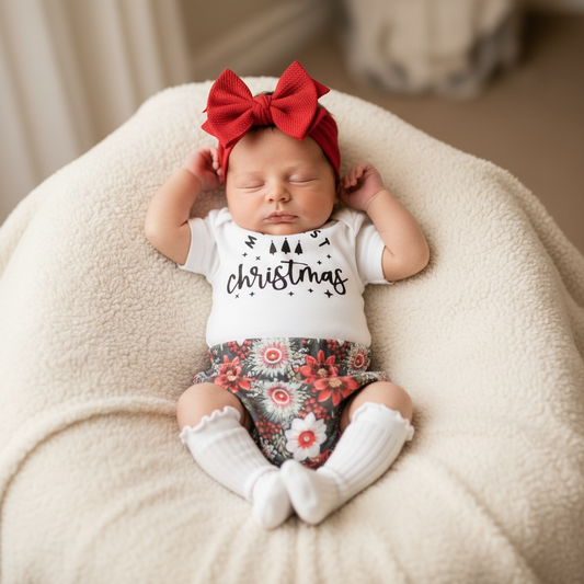 Christmas Embroidery Inspired Bummies Set