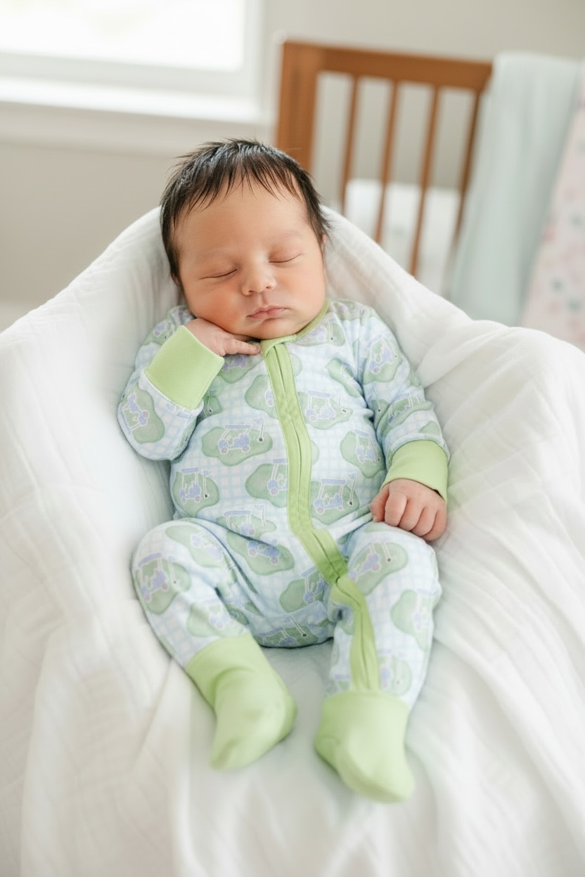 Golf Baby Bamboo Zipper Romper
