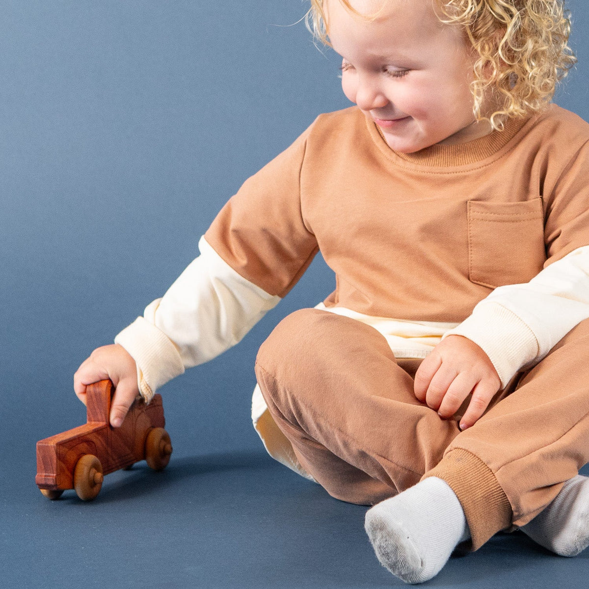 Montessori Educational 5.5" Natural Wooden Pickup Truck for Toddlers 1–3 | Eco-Friendly Mahogany Wood Toy | Made in the USA 🇺🇸