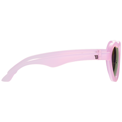 Frosted Pink Heart | Polarized Purple Mirrored Lenses