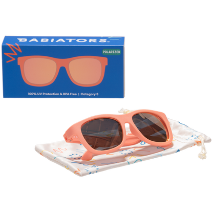 Perfectly Papaya Navigator | Polarized Peach Mirrored Lenses