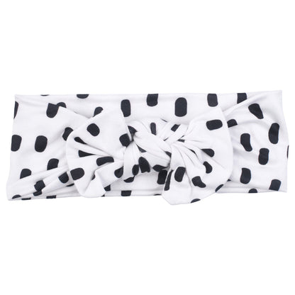Polka Dot Knotted Headband Bow
