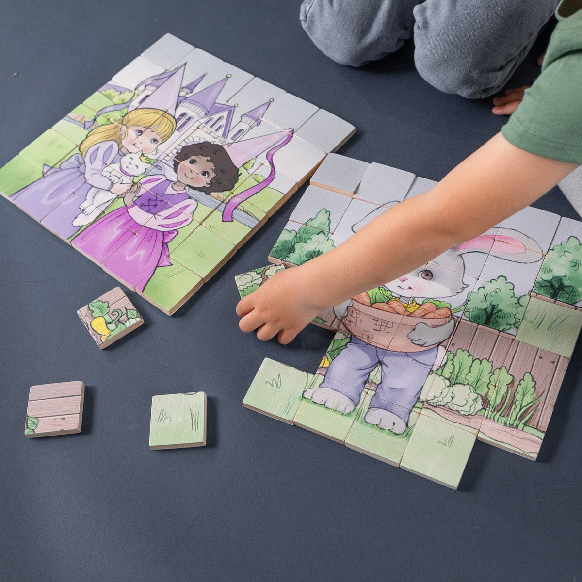 Magic Magnetic Wooden Puzzle with Cotton Bag - Princess Friends | Made in the Canada | Printed in the USA 🇺🇸