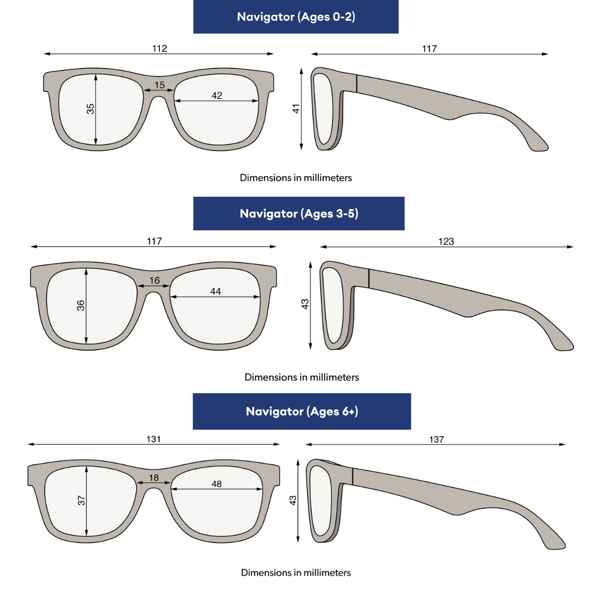 Baby Blue Navigator I Amber Lenses