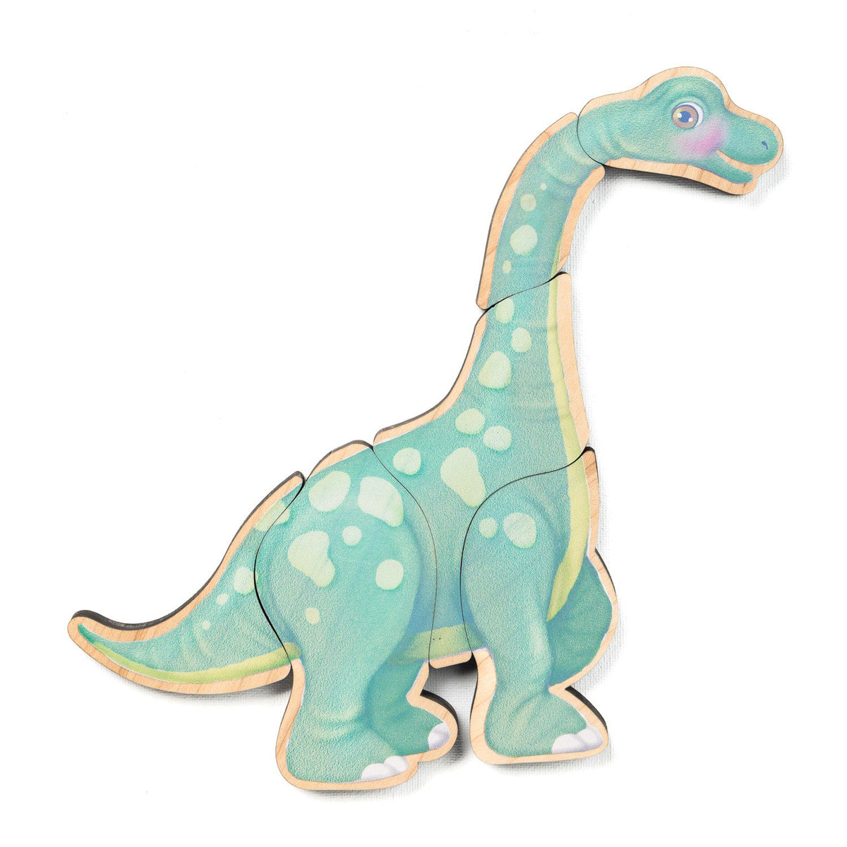 Dinosaur Magnetic Wooden Puzzle Set with Cotton Bag | Made in the USA 🇺🇸