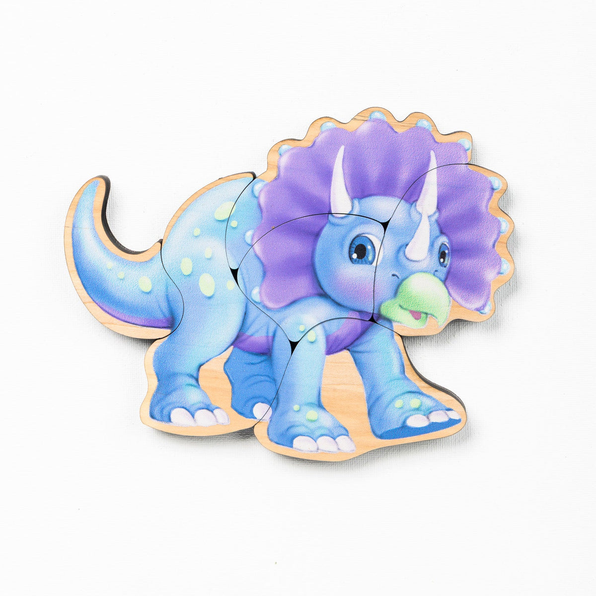 Dinosaur Magnetic Wooden Puzzle Set with Cotton Bag | Made in the USA 🇺🇸
