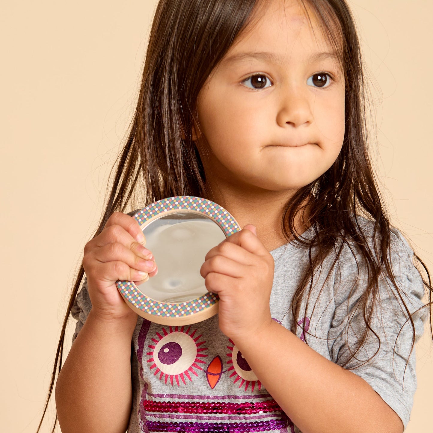 Printed Raccoon Single-Piece Rattle and Matching Mirror | Made in the USA 🇺🇸