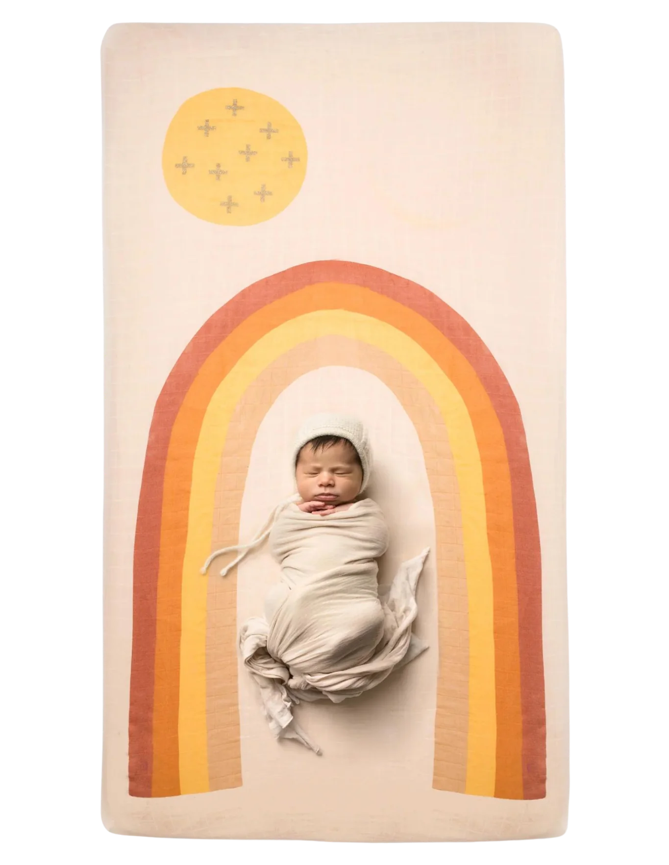 Rainbow Organic Crib Sheet