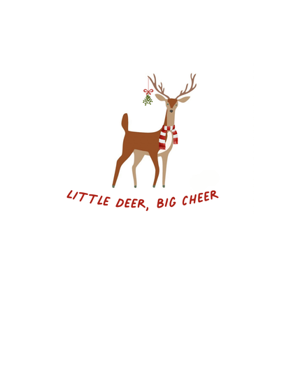 long sleeve graphic bodysuit | little deer big cheer