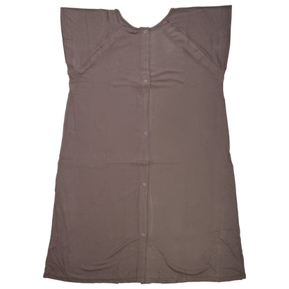 Ribbed Cocoa Brown Mommy Labor and Delivery Nursing Hospital Gown