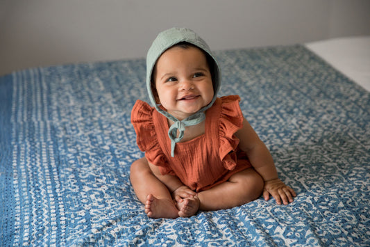 Muslin Bonnet - Teal