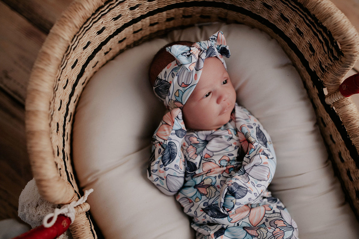 Flower Bloom Knotted Headband Bow