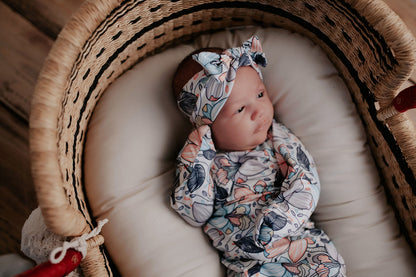 Flower Bloom Knotted Headband Bow