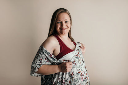 Floral Mommy Labor and Delivery Nursing Hospital Gown