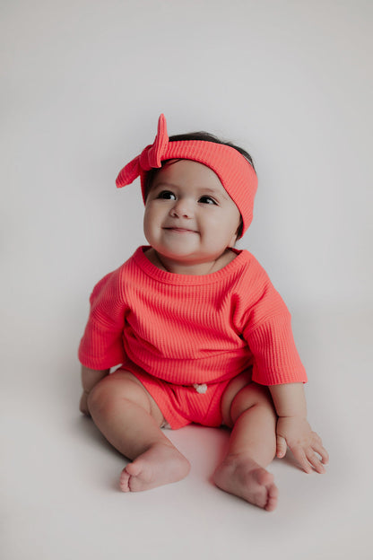 Hot Pink Waffle Headband