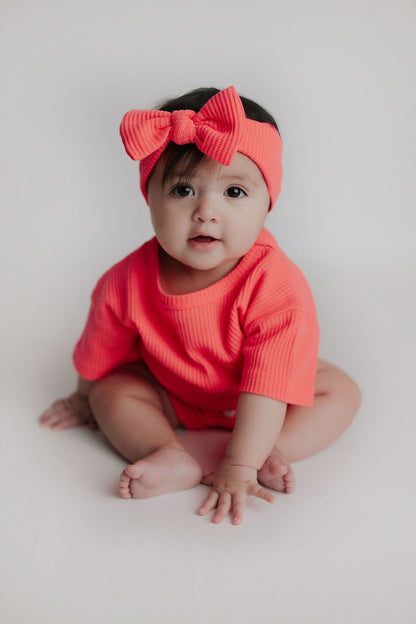 Hot Pink Waffle Headband