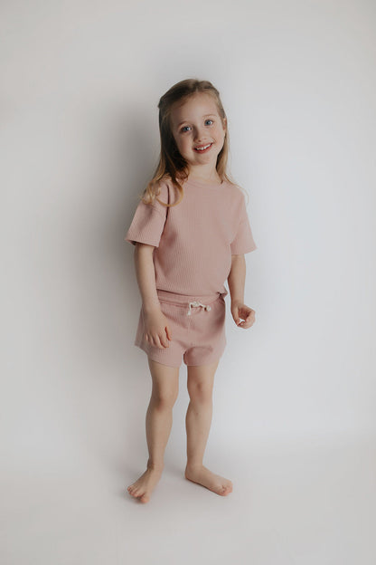 Rose Summer Waffle Top & Bottom Set