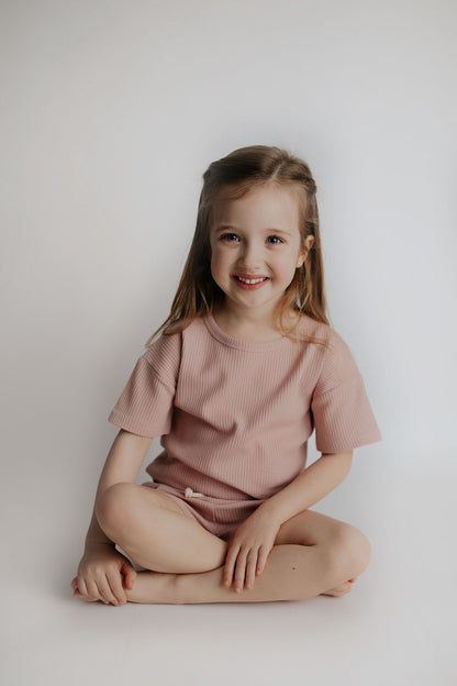 Rose Summer Waffle Top & Bottom Set