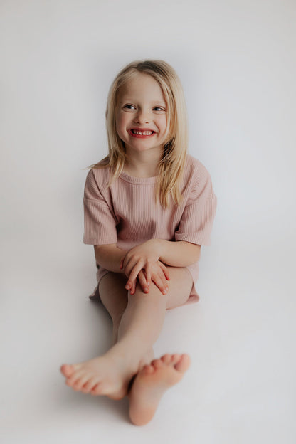 Rose Summer Waffle Top & Bottom Set
