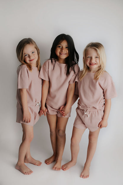 Rose Summer Waffle Top & Bottom Set