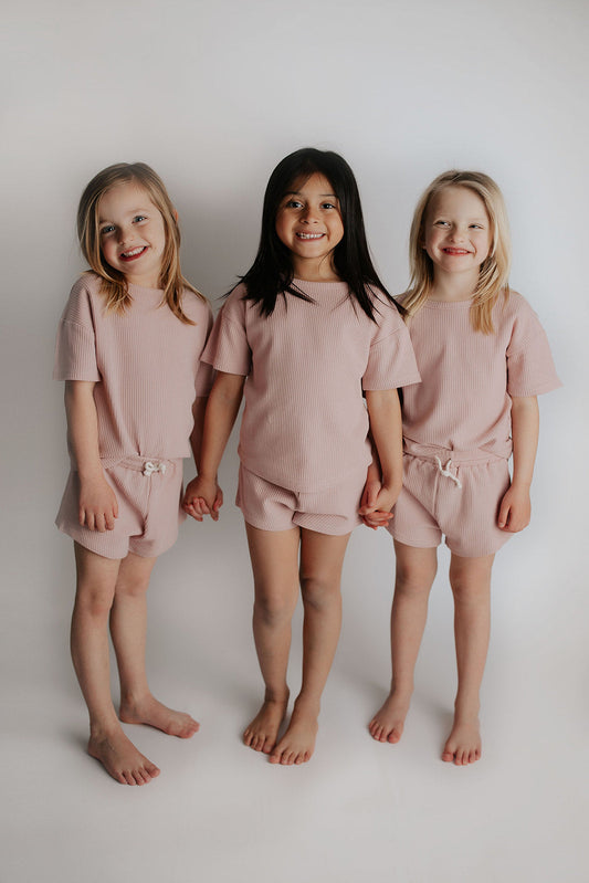 Rose Summer Waffle Top & Bottom Set