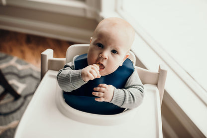 Sailor Blue Silicone Bib with Crumb Catcher