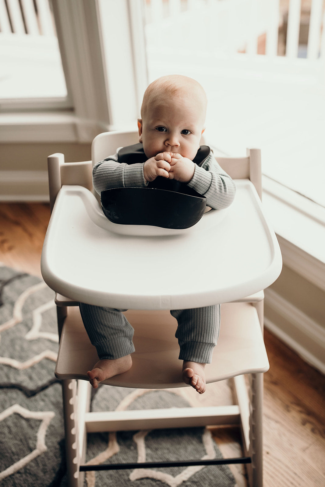 Sailor Blue Silicone Bib with Crumb Catcher