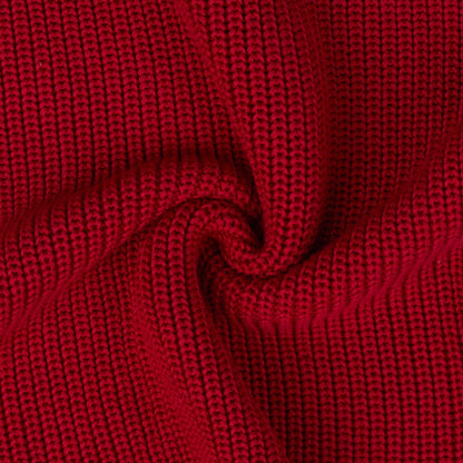 Baby Knit Romper Snap Closure in Red Xmas