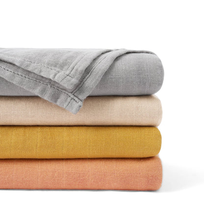 Baby Muslin Swaddle Blanket in Light Grey