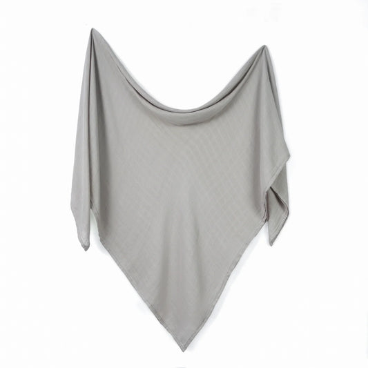 Baby Muslin Swaddle Blanket in Light Grey