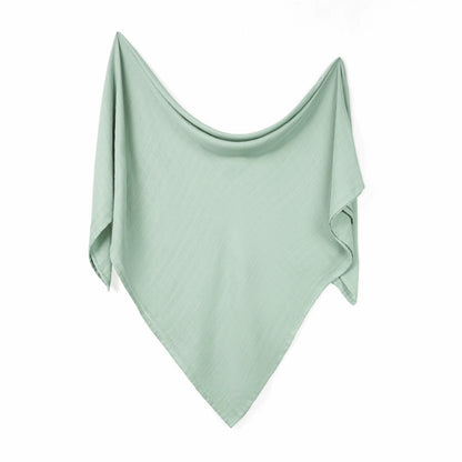 Baby Muslin Swaddle Blanket in Sage Green