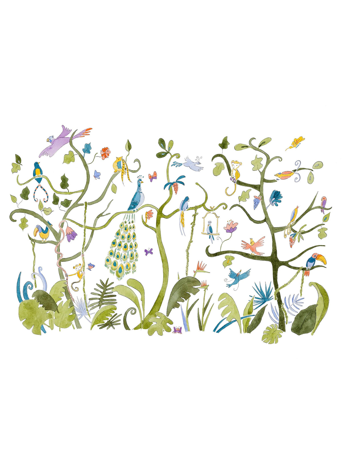 Art Print - Tropical Chinoiserie - Unframed