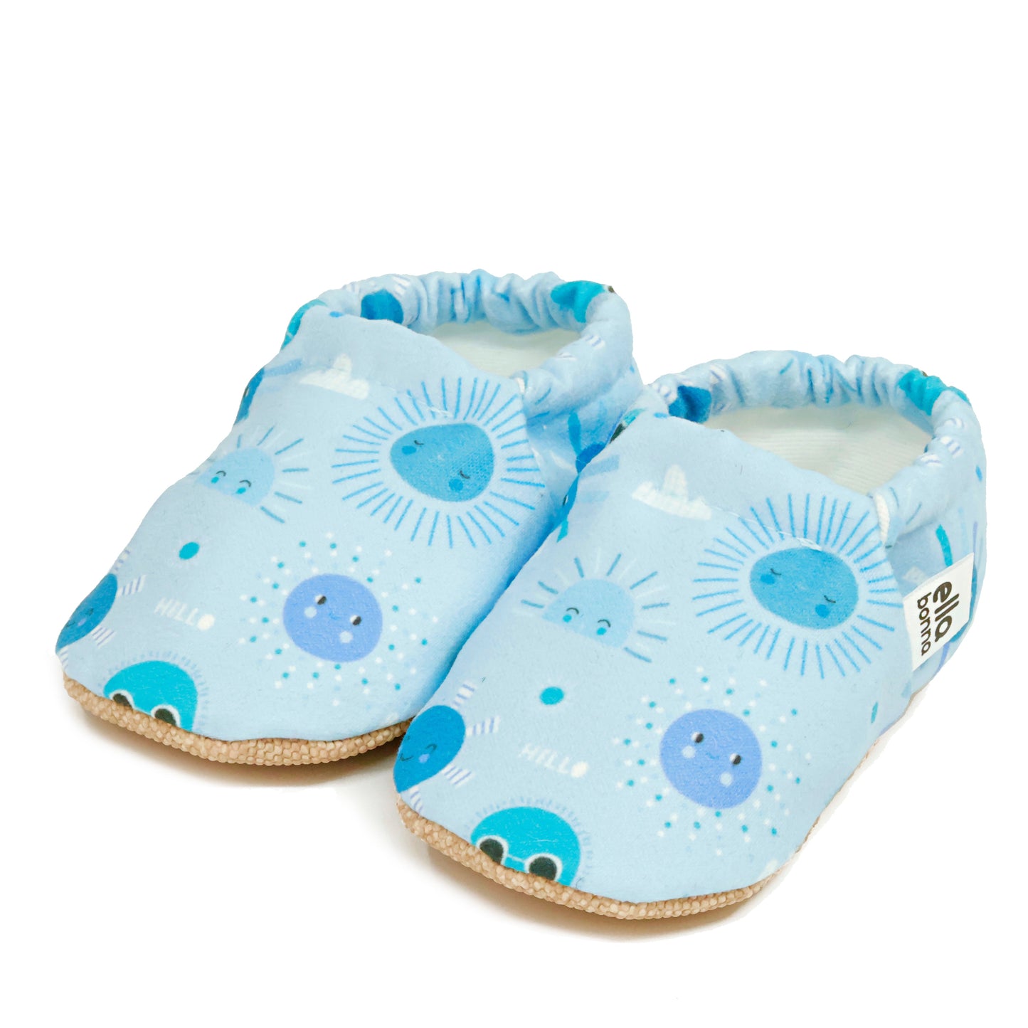 Ella Bonna Non-Slip Sole Sky Patterned Baby Booties, Home Boot Slippers Nursery Shoes
